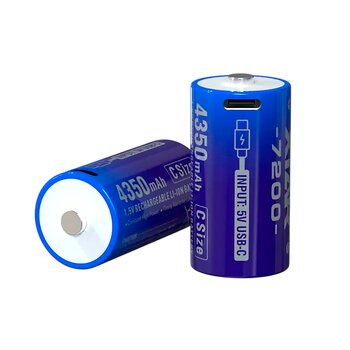 2x XTAR R14/C 1.5V Li-ion 4350mAh CAJA USB-C SS