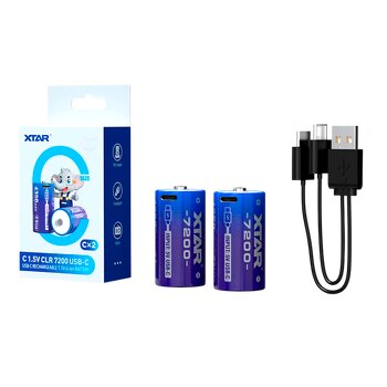 2x XTAR R14/C 1.5V Li-ion 4350mAh CAJA USB-C SS