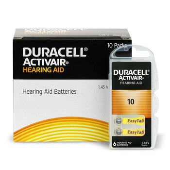 30 x Duracell ActivAir 10 hearing aid batteries 30 x Duracell ActivAir 10 hearing aid batteries