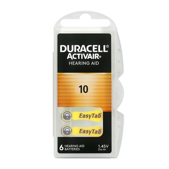 30 x Duracell ActivAir 10 hearing aid batteries