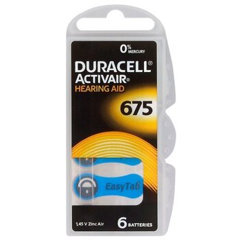 30 x Duracell ActivAir 675 hearing aid batteries