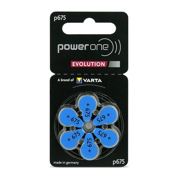 30 x Power One Evolution Varta 675 hearing aid batteries