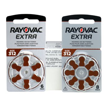 30 szt x baterie do aparatów słuchowych Rayovac Extra 312