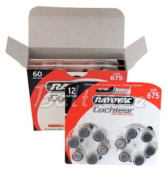 300 x baterie do aparatów słuchowych Rayovac 675 Cochlear