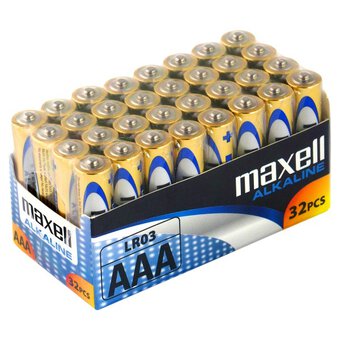 32 x Maxell Alkaline LR03/AAA Alkaline Battery