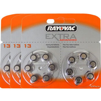 36 x baterie do aparatów słuchowych Rayovac Extra Advanced 13