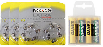 36 x Rayovac Extra Advanced 10 + 4 x LR6 AA Sanyo