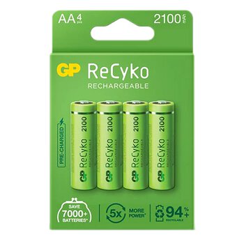 4 x rechargeable batteries AA / R6 Ni-MH GP ReCyko 2100mAh