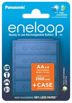 Akumulatorki AA / R6 Panasonic Eneloop Ni-MH 2000mAh BK-3MCDEC4BE - 4 sztuki (blister + box)