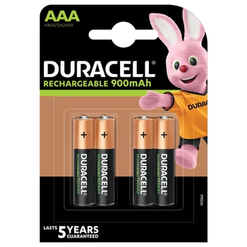 Akumulatorki Duracell Recharge R03 AAA 900mAh (blister) - 4 sztuki