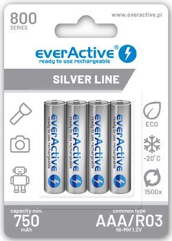 4 x akumulatorki everActive R03/AAA Ni-MH 800 mAh ready to use