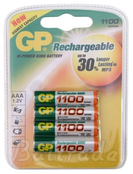 4 x akumulatorki GP R03 AAA Ni-MH 1100 + box