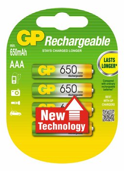 4 x akumulatorki GP R03 AAA Ni-MH 650