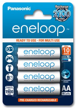 4 x Panasonic Eneloop R6 AA 2000mAh BK-3MCCE/4BE rechargeable batteries (blister)