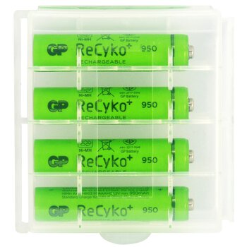 4 x akumulatorki R03/AAA GP ReCyko+ 950 Series 950mAh (solidny pojemnik)