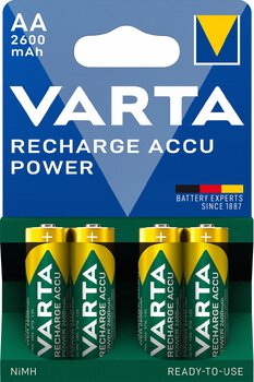 4 x Varta Pro R2U R6 AA 2600mAh Rechargeable Batteries