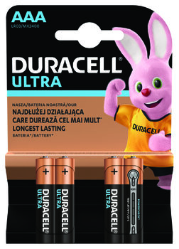 4 x Duracell Ultra Powercheck LR03 AAA alkaline battery (blister)