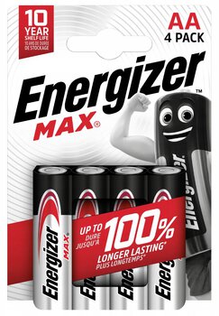 Energizer MAX Kit - 144pcs LR6 / AA, 144pcs LR03 / AAA + Energizer 360° USB Camping Flashlight 500 Lumens