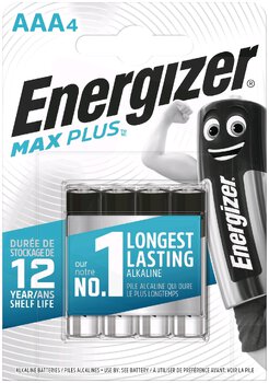 4 x Energizer MAX Plus LR03/AAA alkaline battery (blister)