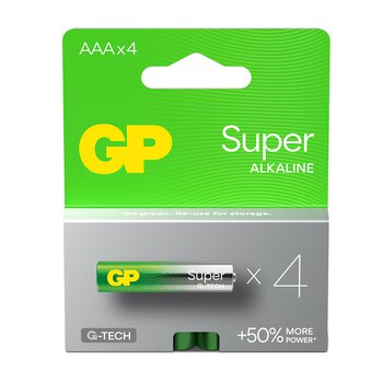 4 x GP Super Alkaline G-TECH LR03 / AAA alkaline battery