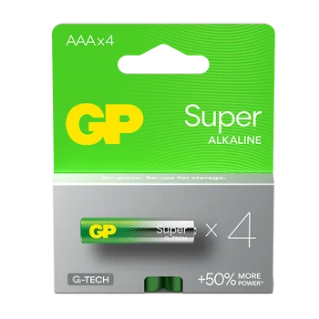 4 x bateria alkaliczna GP Super Alkaline G-TECH LR03 / AAA
