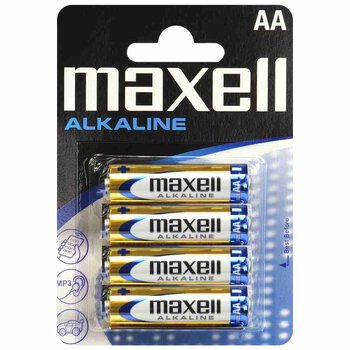 Baterie AA LR6 Maxell pakowane po 4 sztuki w blistrze