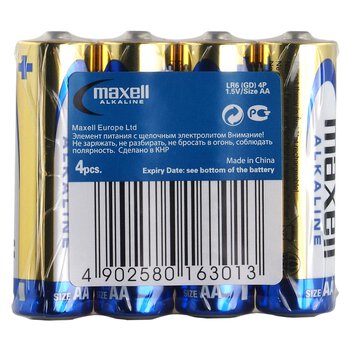 4 x Maxell Alkaline LR6/AA alkaline battery (shrink)