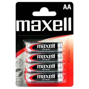 4 x Maxell R6 / AA Zinc Carbon Battery (Blister)