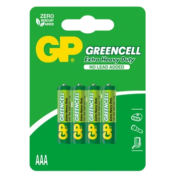 4 x R03 / AAA GP GreenCell Zinc Carbon Battery 