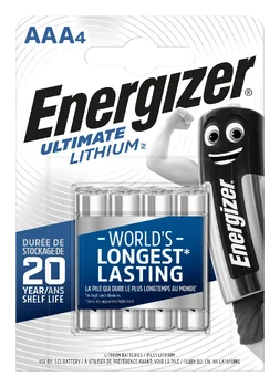 4 x Energizer L92 Ultimate Lithium R03 AAA Photo Battery