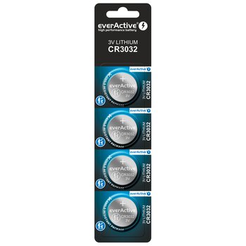 4 x everActive CR3032 mini lithium battery