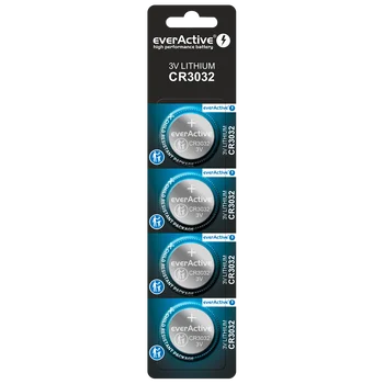 4 x everActive CR3032 mini lithium battery