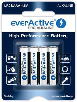 4 x baterie alkaliczne everActive Pro LR03 / AAA (blister)