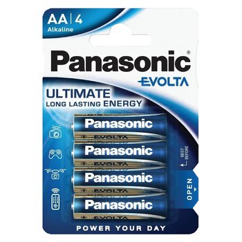 Baterie AA LR6 alkaliczne Panasonic Evolta pakowane po 4 sztuki