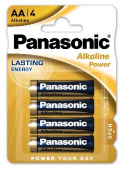 Baterie AA LR6 alkaliczne Panasonic pakowane po 4 sztuk