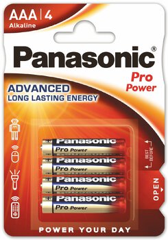 4 x Panasonic Alkaline PRO Power LR03/AAA (blister)