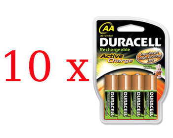 40 x DURACELL R6 AA Ni-MH 2000mAh
