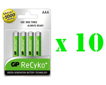 40 x GP ReCyko R03 AAA 850mAh