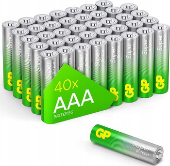 40x GP SUPER Alkaline G-TECH AAA LR03 Alkaline Batteries