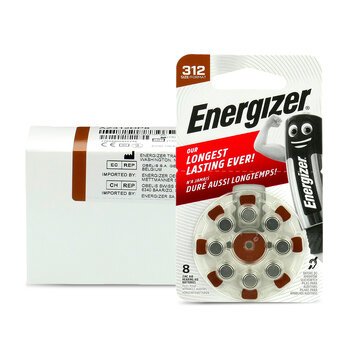 48 x Energizer 312 hearing aid batteries
