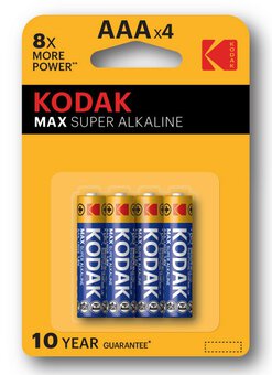 4 x KODAK Max Alkaline LR03/AAA (blister)