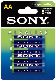 4 x SONY Blue Alkaline LR6/AA