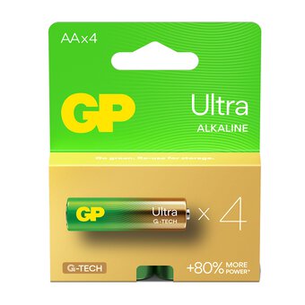 4 x GP Ultra Alkaline G-TECH LR6/AA Alkaline Battery
