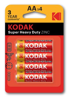4 x KODAK EXTRA HEAVY DUTY R6 AA Battery (blister)