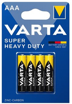 16 x Varta Superlife AAA R03 Batterie Zink Carbon MN2400 Micro 1,5V 4er Bli. 
