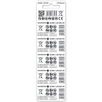 5 x everActive 4LR44 / LR1325 / 544A alkaline battery