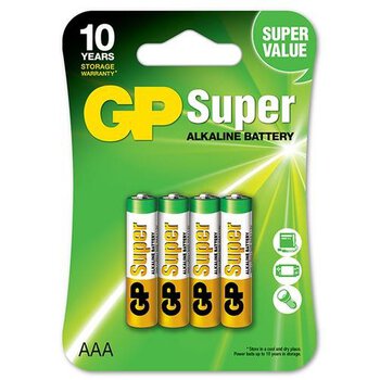 4 x GP Super Alkaline Battery LR03 / AAA