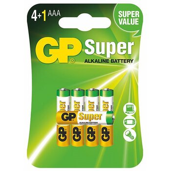 5 x GP Super Alkaline LR03/AAA Alkaline Battery