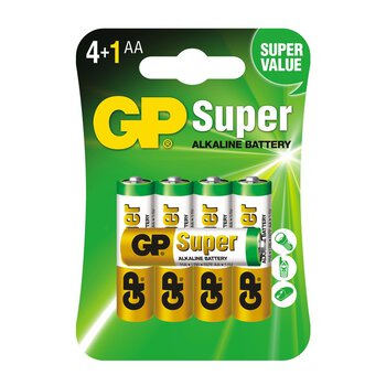 5 x GP Super Alkaline LR6/AA Alkaline Battery