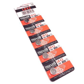 5 x bateria alkaliczna mini Maxell G12 / AG12 / L1142 / LR43 / 186 / V12GA / RW84 / D186